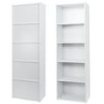 thumbnail image 3 of ZenSports 5-Shelves Narrow Bookcase, Open Shelf Modern Bookshelf Storage Organizer White, 3 of 11