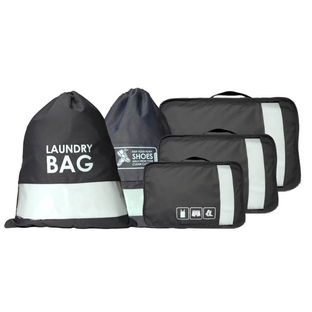 Set organizadores de equipaje Ful 5 Piezas color Gris