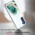 thumbnail image 4 of Bemz Slim [Epoxy Glitter] Protective Cover Designed for Galaxy S21 FE Case - Green Galaxy Abstract, 4 of 4