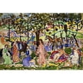thumbnail image 2 of Maurice Prendergast 18x14 Black Ornate Wood Framed Double Matted Museum Art Print Titled - Park Scene (ca. 1915-1918), 2 of 5