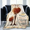 thumbnail image 2 of Blanket to My Mom from Daughter Mom Birthday Gifts from Daughter I am Forever Grateful You Super Soft Warm Cozy Throw Blanket for Christmas Mothers Day 50"x40" (Fallen Leaves), 2 of 6