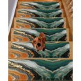 thumbnail image 2 of Green Ombre Stair Treads Non Slip for Steps Gradient Yellow Marble Texture Wave Natural Texture 10 Pcs Reusable Adhesive Stair Runner Mats for Dogs Elders Carpet Treads Rugs for Staircase 8x30 In, 2 of 7