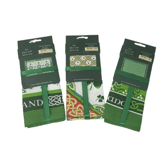 Irish Shamrock Pack of 3 Tea Towels