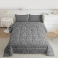 thumbnail image 2 of Feelyou Women Damask Floral Twin Comforter Sets, Sliver Halloween Ghost Bedding Set, 2pcs, 2 of 8