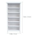 thumbnail image 6 of Vertical Bookcase Model White Home Decor Wooden Household Tiny Furniture Miniature Bookshelf, 6 of 6
