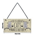 thumbnail image 3 of Wooden Sign Cat Tag Rectangular Wood Decoration Pet Slogan Pendant Decoration, 3 of 7