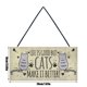 thumbnail image 3 of Letrero de madera Meuva, etiqueta rectangular para gato, decoración de madera, colgante con eslogan para mascota, letrero de bienvenida de madera para corona, colgador de puerta de muñeco de nieve, 3 of 7