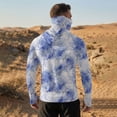 thumbnail image 5 of GrmtClth Mens Fishing Shirts Outdoor Solid Color Casual Long Sleeve Lightweight Hoodie with Face Mask Upf 50+ Sun Protection Tops Light Purple XL, 5 of 9