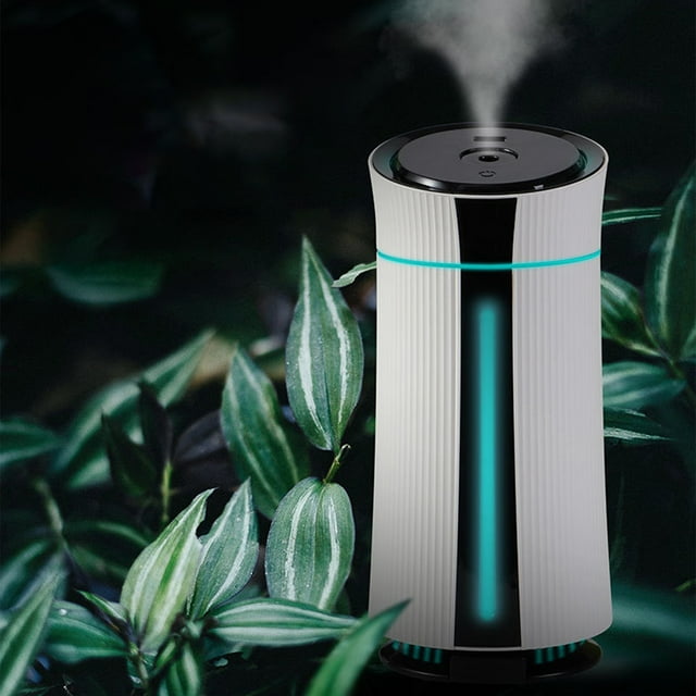Colorful Cool Mist Humidifier 1150ML Large Capacity USB Desktop Humidifier 2 Spray Modes & Auto Shut-Off Super Quiet for Home,Office,Bedroom,Car 24H Runtime Color Changing Lights White Blue