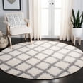 thumbnail image 5 of SAFAVIEH Dallas Jerrie Geometric Shag Area Rug, Black/Ivory, 3' x 5', 5 of 6