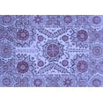 thumbnail image 1 of Ahgly Company Machine Washable Indoor Rectangle Abstract Blue Modern Area Rugs, 2' x 4', 1 of 4