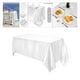 thumbnail image 2 of Mantel rectangular práctico y elegante de poliéster para decoración de mesa de comedor para fiestas Blanco, 2 of 9