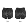 thumbnail image 3 of Gukieu Black And White Dotted Print Women's Sports Shorts with Drawstring Elastic Waistband for Running, Yoga, Fitness-XX-Large, 3 of 7