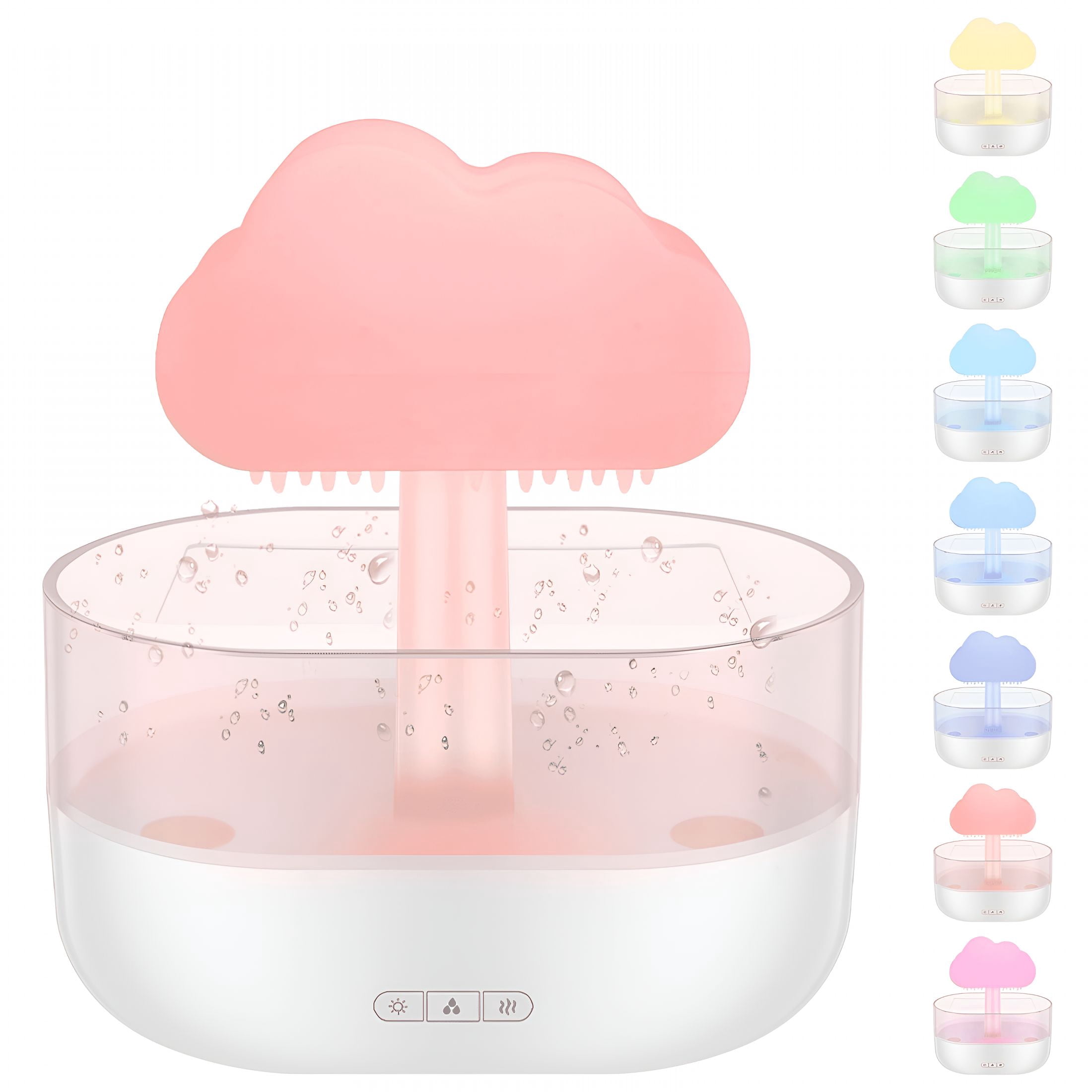 HIBIBUD 2026 New 7 Color Lights Rain Cloud Humidifier,Timing Water Drip Aroma Diffuser,Mushroom Waterfall Lamp for Home Office Bedroom Humidifier Water Treatment