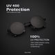 thumbnail image 2 of Gafas de sol redondas polarizadas retro KALIYADI Metal UV400 47 mm, 2 of 8