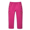 thumbnail image 2 of ATOGUTA Kids Ski Pants Warm Fleece Windproof Water Proof Outdoor Hiking Ski Pants Size 6-17, Hot Pink, 2 of 4