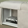 thumbnail image 2 of Furniture of America Hampton Fabric Upholstered Storage Bench in Beige, 2 of 2