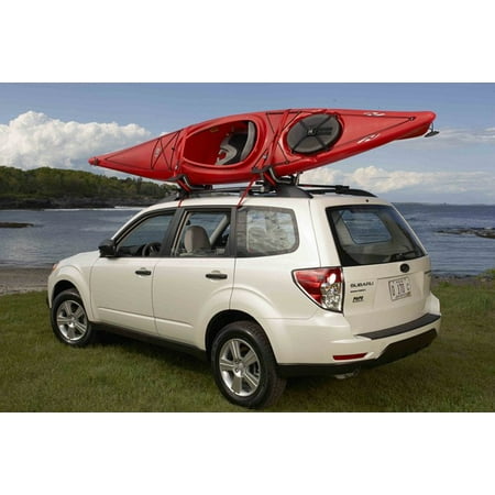 malone downloader folding j-style universal car rack kayak carrier with bow and stern