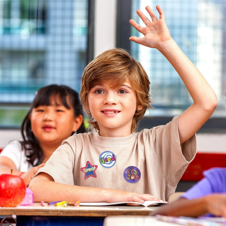 1500PCS Reward Stickers For Kids - 24 Motivational Designs, 3 Rolls, 1" Round, For Teachers & Students