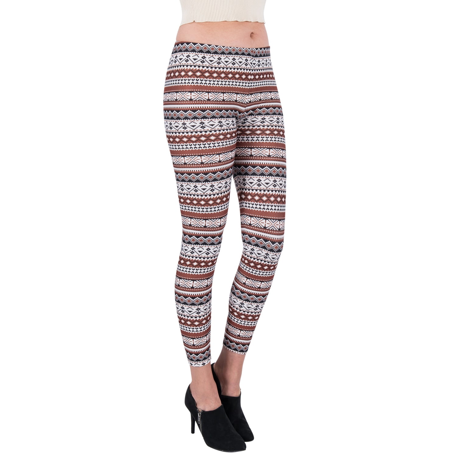 Women's Holiday Fashion Print Mid-Waist Full Length Yoga Leggings