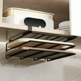 thumbnail image 4 of Under Cabinet Cutting Board Holder - Heavy Duty Metal Hanging Organizer with Hooks, Space Saving Chopping Board Rack for Kitchen, Pot Lid Holder, 11."x10.63" Under Shelf Storage Solution, 4 of 4