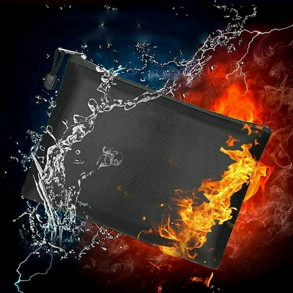 Fireproof Waterproof Document Bag Money Safe Bag Secret File Protective Pouch