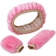 thumbnail image 1 of Funda de volante de felpa rosa de invierno, juego de 3 fundas esponjosas para todo tipo de volantes., 1 of 5