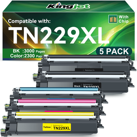 TN229 Toner Cartridge Compatible for Brother TN229 XL TN229XL Toner Cartridge High Yield for MFC l3720CDW MFC l3780CDW HL-L3280CDW HL-L3220CDW Printer (5 Pack)