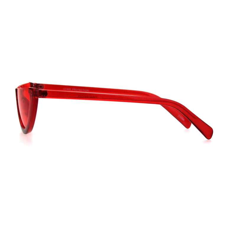 - RED RETRO RUNWAY THICK  FRAME CAT EYE SUNGLASSES FOR TRENDY WOMAN *NEW* Retro Red Cat Eye Sunglasses | Retro Stage main image 4