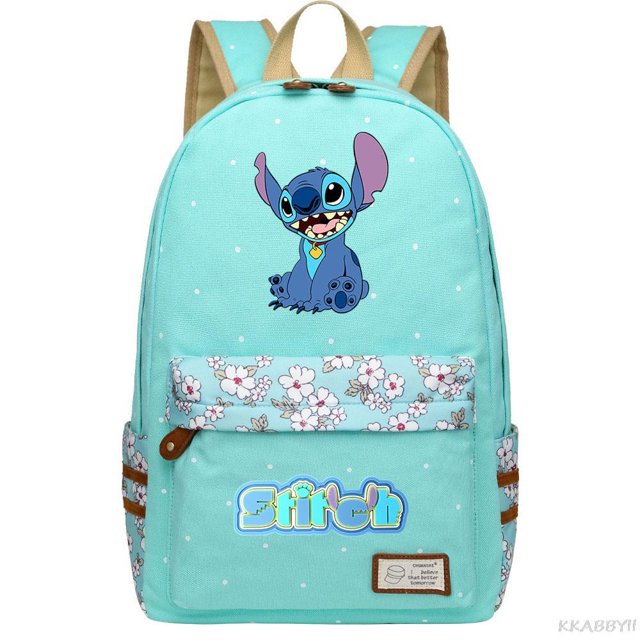 Disney Stitch-mochila escolar de lona, bolso de hombro para ordenador portátil, Mochilas deportivas, regalo de cumpleaños