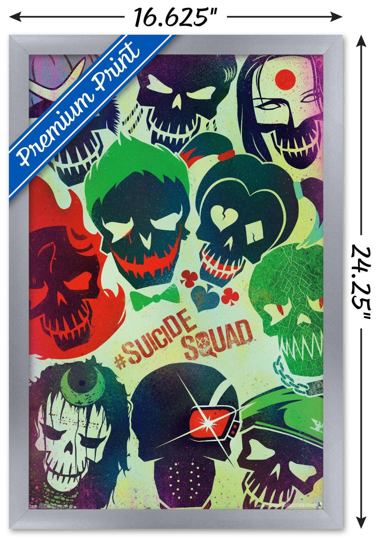 DC Comics Movie - Suicide Squad - Faces Wall Poster, 14.725" x 22.375", Framed