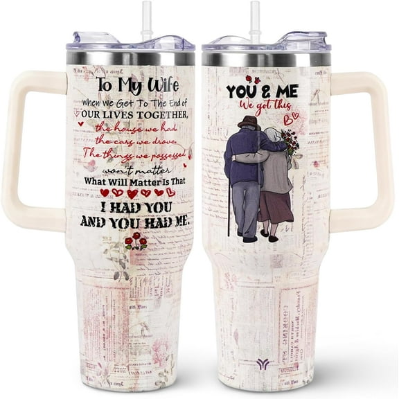 40 oz Tumbler with Handle and Straw Lid, Insulated Cup Reusable Stainless Steel Water Bottle Travel Mug Cupholder Friendly