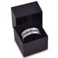 thumbnail image 3 of Tungsten Graduating Class Of 2019 Band Ring 8mm Men Women Comfort Fit Blue Flat Cut Brushed Gray Polished, 3 of 4