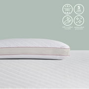 nue by Novaform Gel Memory Foam Pillow, Queen Size, Reversible Support, White