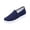 Dark Blue, variant on Women's Canvas Slip On Shoes, Classic Low Top Sneakers, Comfortable Casual Loafers, Lightweight Flat Shoes for Daily Walking