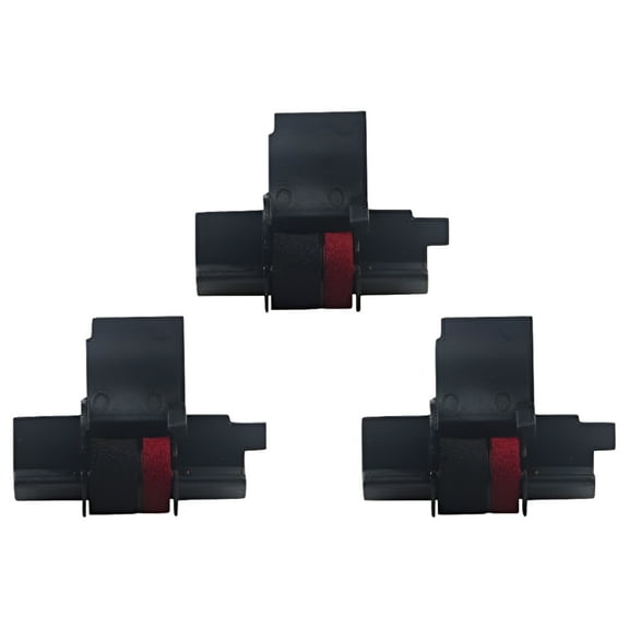 Seiko IR-40T Black and Red Ink Rollers, 3 Piece