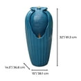 thumbnail image 4 of Teamson Home Outdoor Contemporary Vase Water Fountain with LED Lights, Blue, 4 of 7