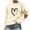 Beige, variant on ABATAB Sweatshirt for Women Casual Print Long Sleeve Lightweight Crewneck Sweatshirts Loose Soft Pullover Tops