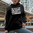 thumbnail image 2 of I Can't, I'm Busy Growing a Human, Motherhood or Parenting Quote, Groovy Retro Wavy Text Merch Gift, Black Hooded Sweatshirt or Hoodie, Small, 2 of 5