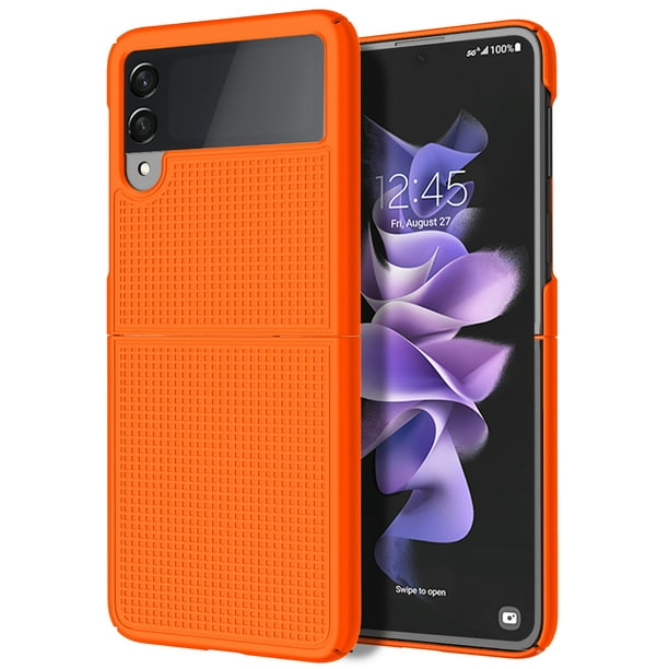 Case For Galaxy Z Flip 3 5g Nakedcellphone Slim Hard Shell Protector Cover Anti Fingerprint Grid Texture For Samsung Z Flip3 Phone Sm F711 21 Bright Orange Walmart Com Case For Galaxy Z Flip 3 5g Nakedcellphone Slim Hard Shell Protector Cover Anti Fingerprint Grid Texture For Samsung Z Flip3 Phone Sm F711 21 Bright Orange Walmart Com