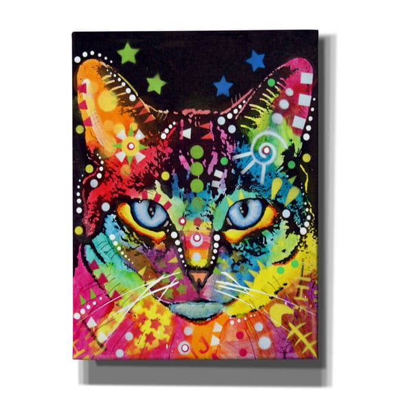 Epic Graffiti 'Blue Eyes' by Dean Russo, Giclee Canvas Wall Art, 12"x16"
