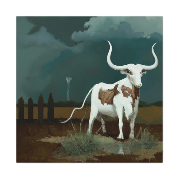 Texas Longhorn Reverie - Canvas