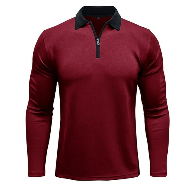Blusa y camisa de manga larga con cuello vuelto para hombre, camiseta de manga larga con cuello alto y cremallera, camiseta lisa con parte inferior, blusa de manga larga con cuello vuelto, blusa para