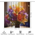 thumbnail image 2 of Watercolor Wildflowers 4 Piece Shower Curtain Sets, with Non-Slip Rugs, Toilet Lid Cover And Bath Mat, for Bathroom Decor Set, 2 of 8