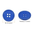 thumbnail image 2 of Uxcell 10Pcs 36L Sewing Buttons 7/8"(23mm) Resin Round Flat 4-Hole Craft Buttons for Sewing Clothing DIY, Dark Blue, 2 of 5