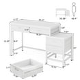 thumbnail image 5 of Tribesigns Computer Desk with 5 Drawers, Writing Desks Work Table with Reversible File Drawer Cabinet for Home Office, 5 of 5
