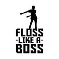 thumbnail image 7 of Floss like A Boss - Flossin Emote Youth T Shirt - Medium - White w/Black Print, 7 of 7