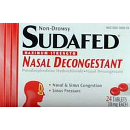 How many grams of pseudoephedrine are in Sudafed 24 Hour?