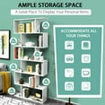 thumbnail image 6 of Gymax 6 Tier S-Shaped Bookshelf Storage Display Bookcase Decor Z-Shelf White, 6 of 10