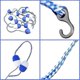 thumbnail image 2 of Swimming Pool Safety Float Line With Hooks Blue And White Divider Rope Kits Pool Accessories, 2 of 5
